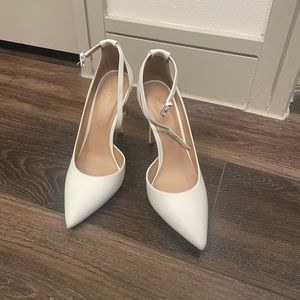 Aldo white stilettos